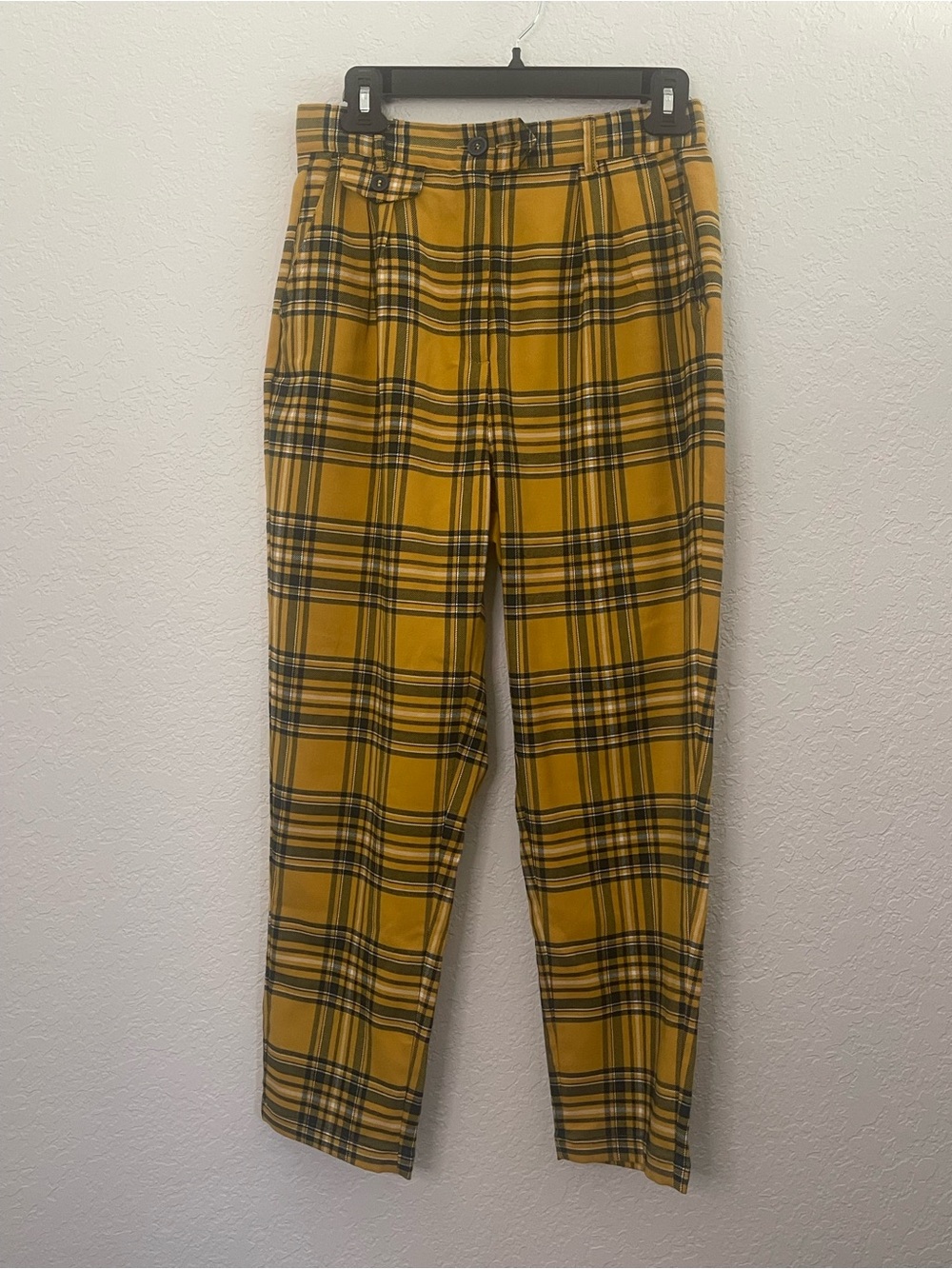 Hell Bunny Yellow Plaid Chinos
